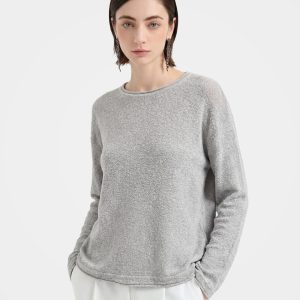 Relaxed Fit Linen Cotton Long Sleeve Pullover