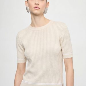 Breathable Cotton Ribbed Knit Summer Top