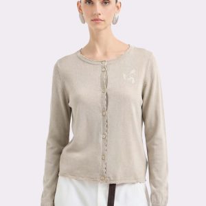 Minimalist Fine Gauge Long Sleeve Cardigan Top